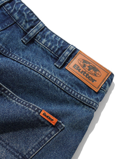 Butter Baggy Denim Shorts: Vintage Indigo Wash