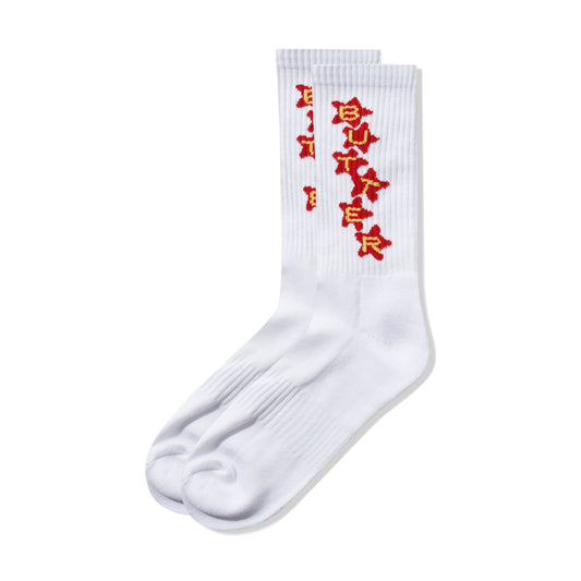 Butter Stars Socks: White