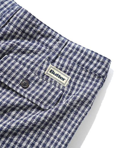 Butter Plaid Shorts Navy
