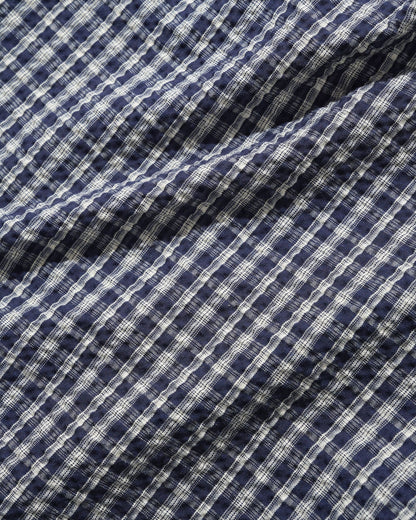 Butter Plaid Shorts Navy