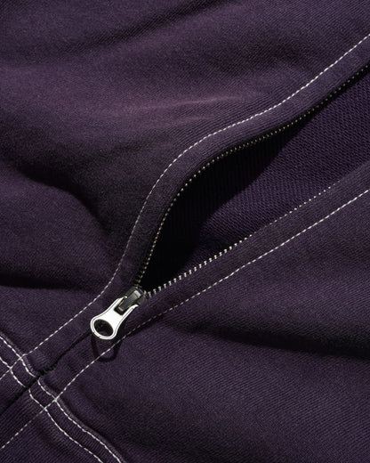 Butter Sketch Zip-Thru Hood Eggplant