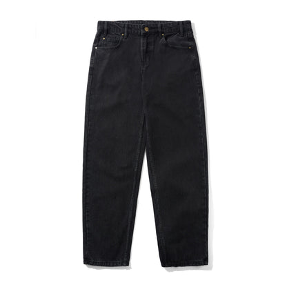 Butter Straight Leg Denim Jeans: Washed Black