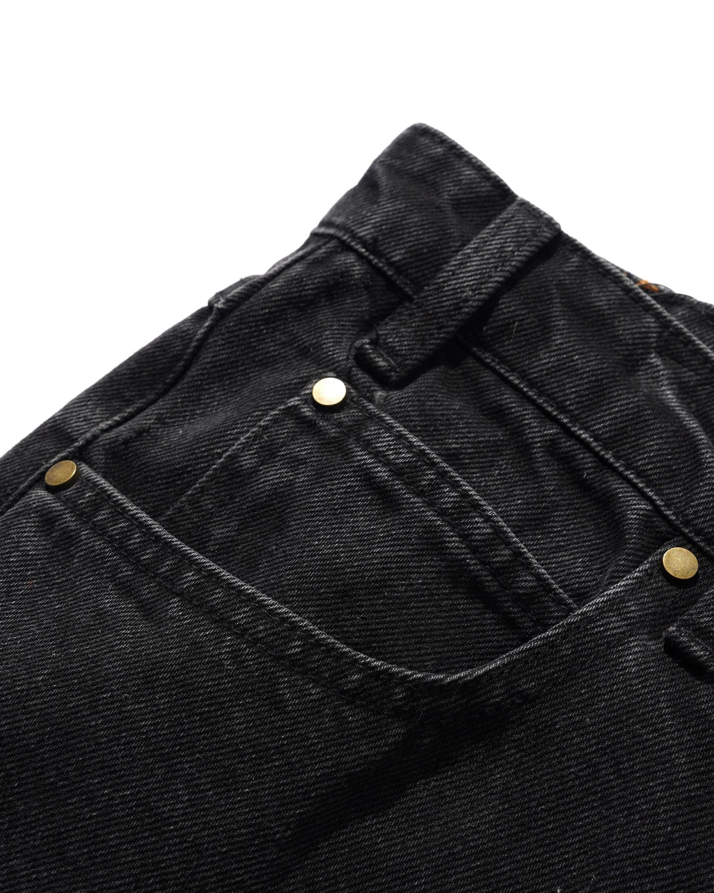 Butter Straight Leg Denim Jeans: Washed Black