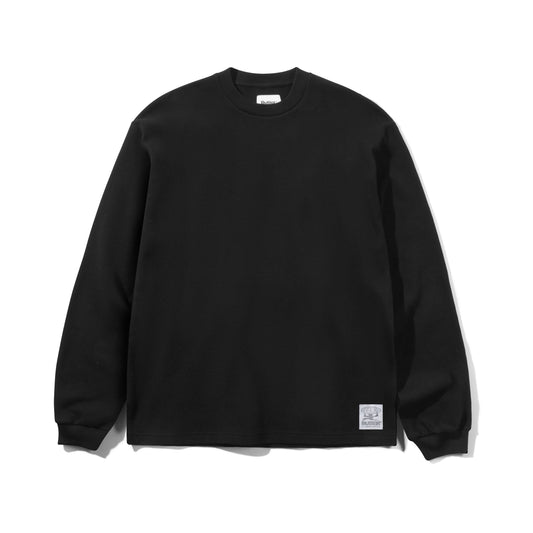 Butter Waffle L/S Top Black (Square Patch)