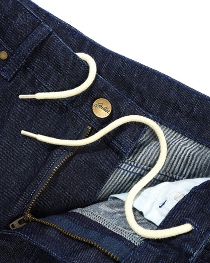 Butter Straight Leg Denim Jeans: Dark Indigo
