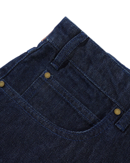 Butter Straight Leg Denim Jeans: Dark Indigo