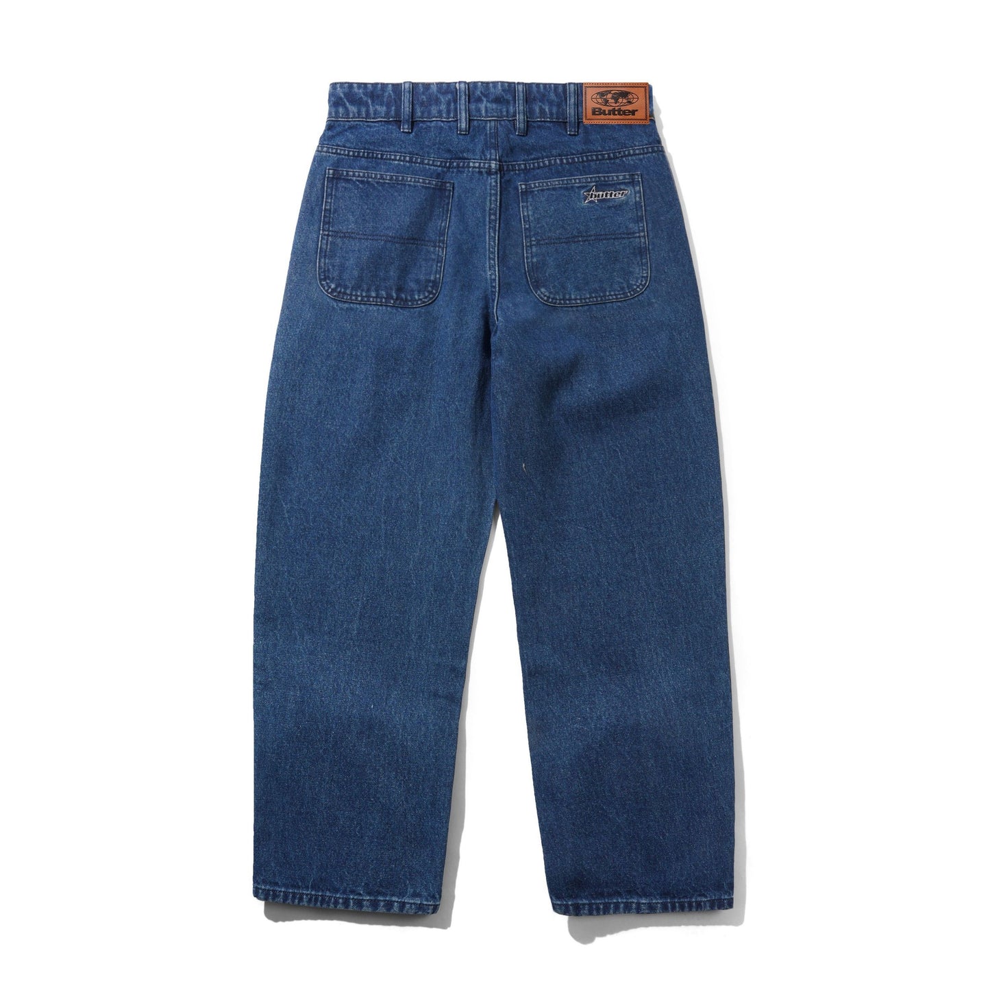 Butter Racer Denim Jeans: Washed Dark Blue