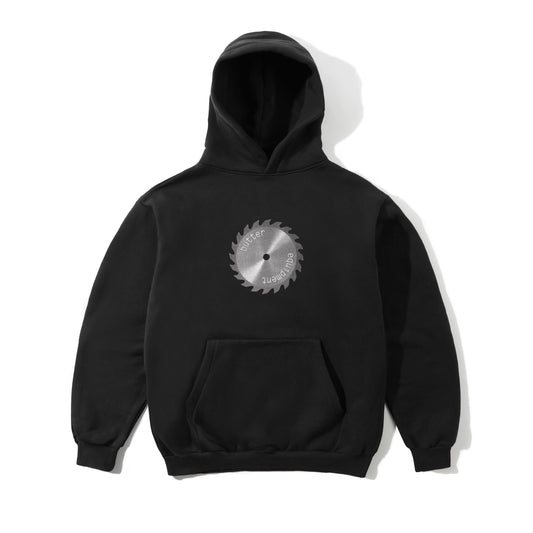 Butter Saw Blade Pullover Hood Black