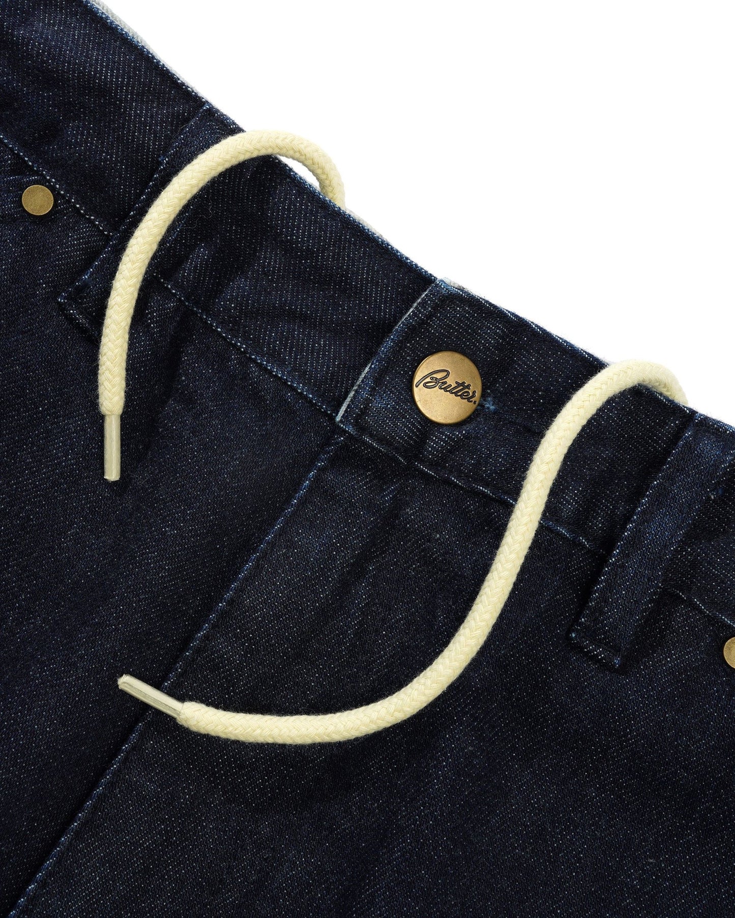 Butter Trim Denim Jeans: Rinsed Indigo