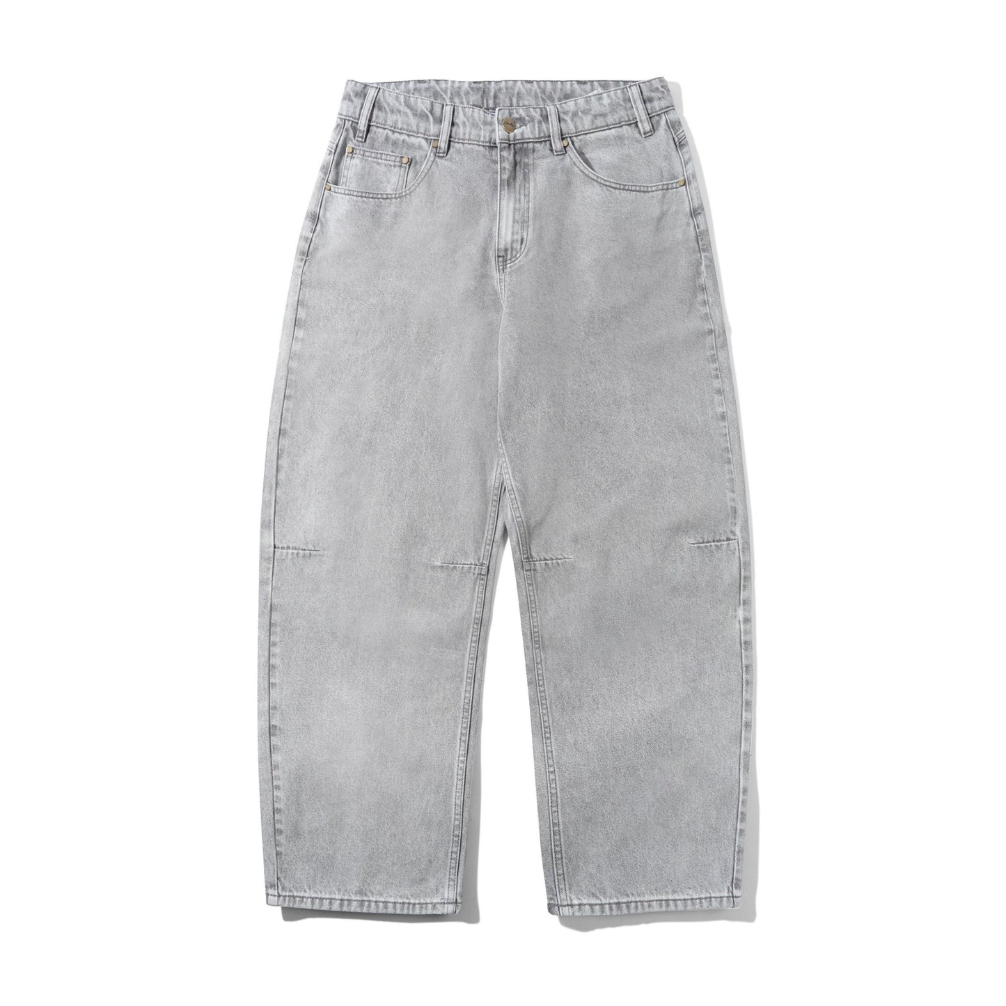 Butter Wide Cut Denim Jeans: Grey Wash