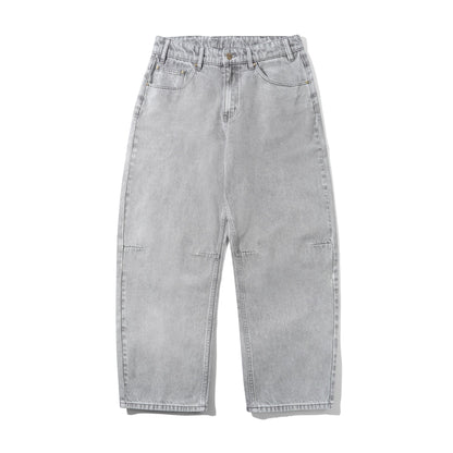 Butter Wide Cut Denim Jeans: Grey Wash