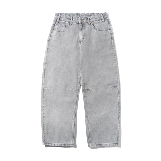 Butter Wide Cut Denim Jeans: Grey Wash