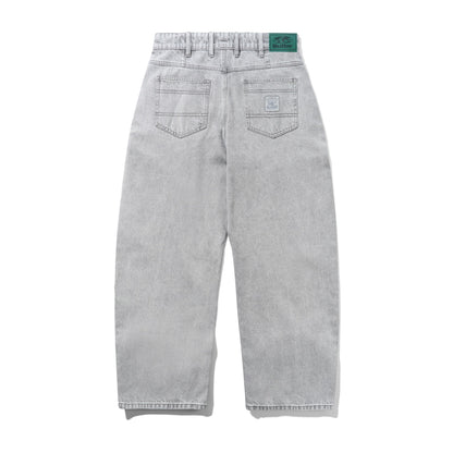 Butter Wide Cut Denim Jeans: Grey Wash