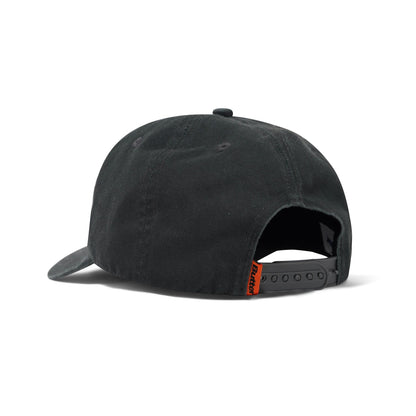 Butter Scrawling 5 Panel Cap Washed Black