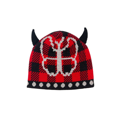 Hoddle Butterfly Horn Beanie Red