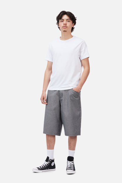 Dime Baggy Houndstooth Shorts Gray