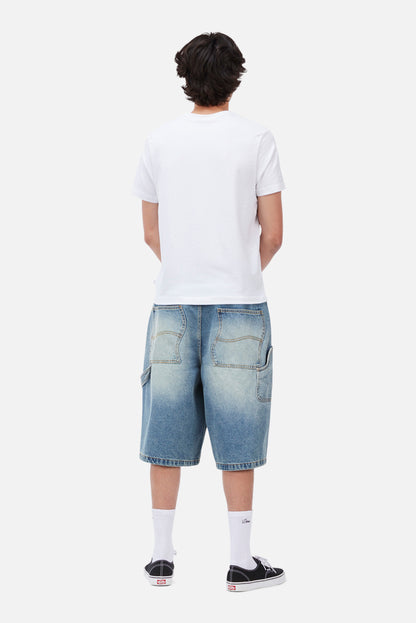 Dime Classic Denim Shorts: Sandblasted Indigo