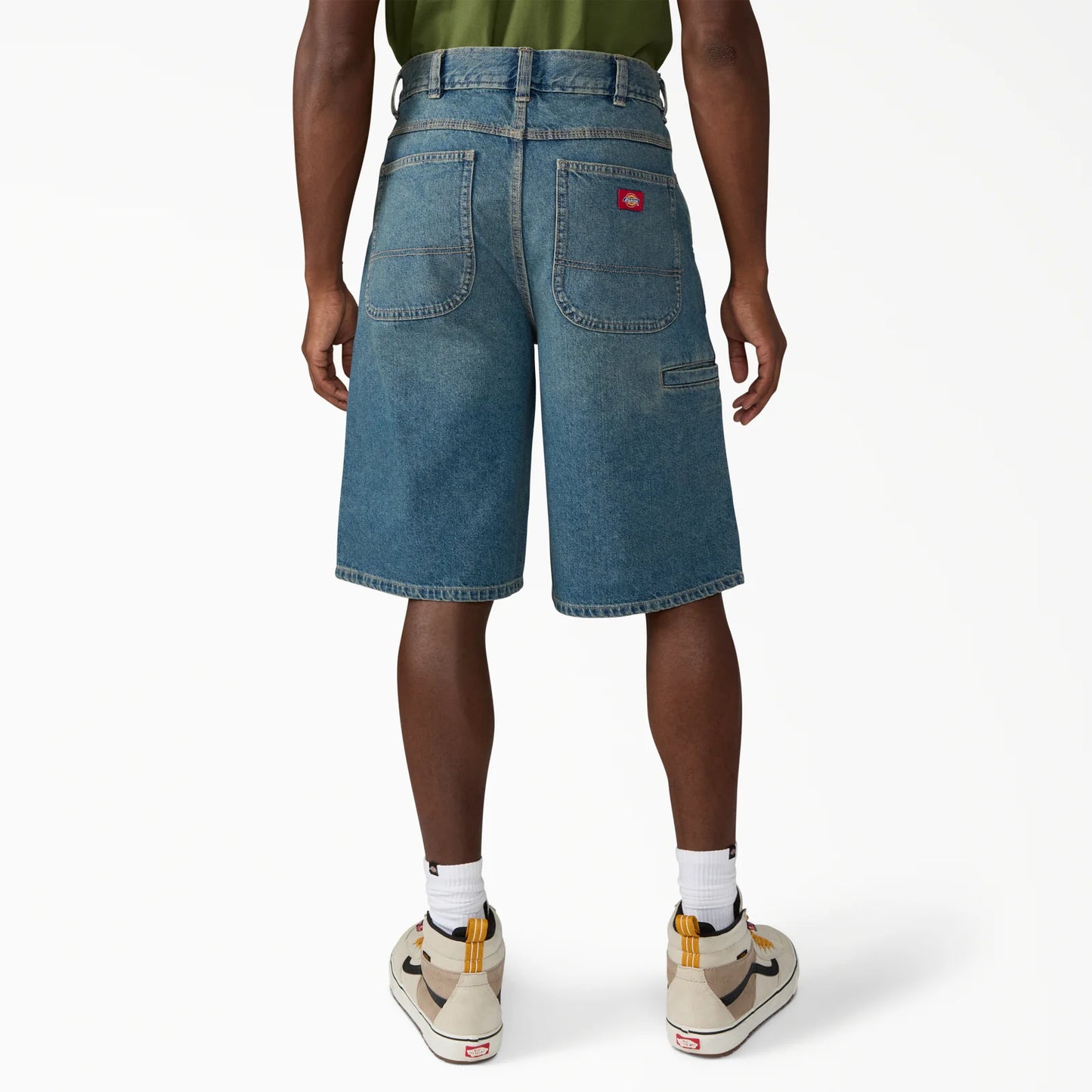 Dickies 958 Work Jeans Short 13" Loose Fit: Khaki Tinted Blue