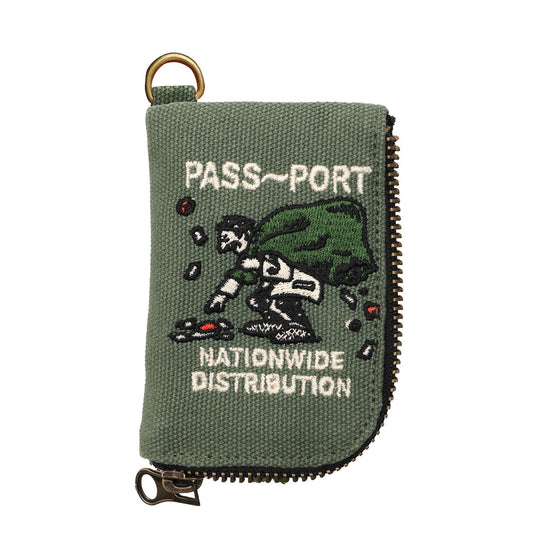 Pass-Port Distribution Coin Pouch: Elm Green