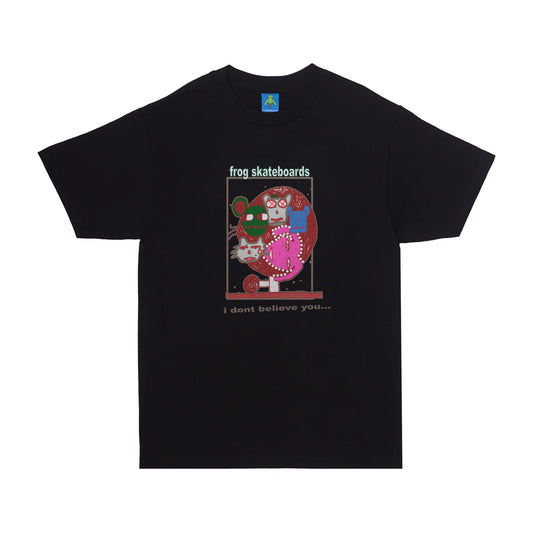 Frog I don't believe you Tee Black