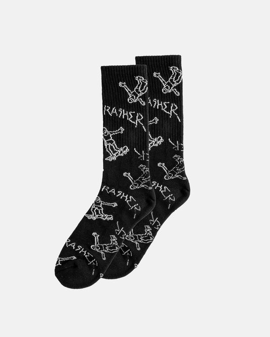 Thrasher Gonz Crew Socks: Black