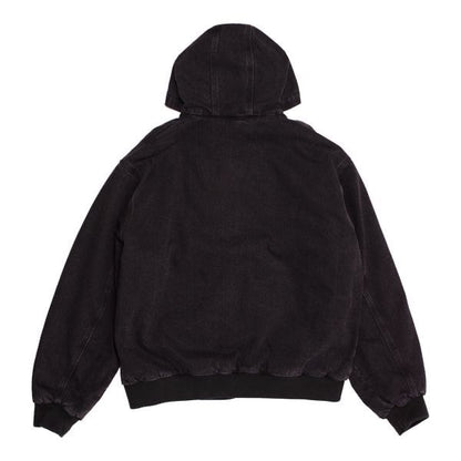 Hoddle Hooded Quilted Denim Jacket Black