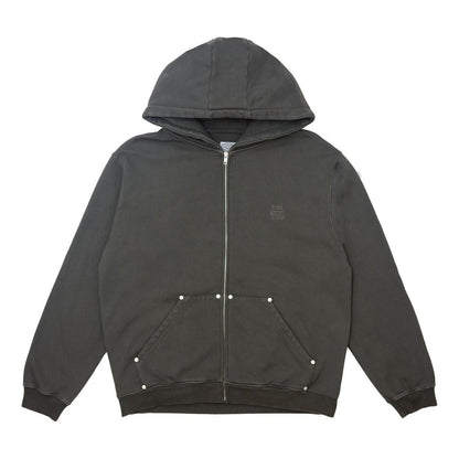 Hoddle HDL Monogram Zip Hood Black
