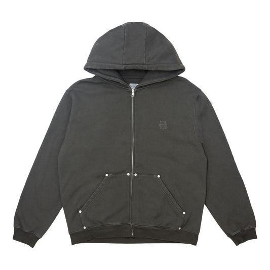 Hoddle HDL Monogram Zip Hood Black