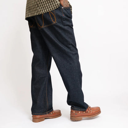 Hoddle Routine Straight Cut Jeans: Raw Indigo