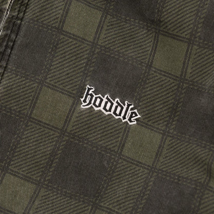 Hoddle Hooded Quilted Denim Jacket Plaid