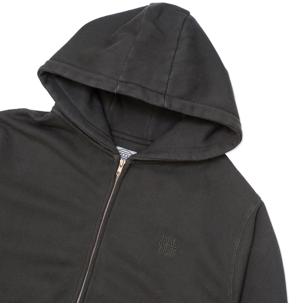 Hoddle HDL Monogram Zip Hood Black