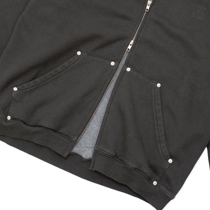 Hoddle HDL Monogram Zip Hood Black