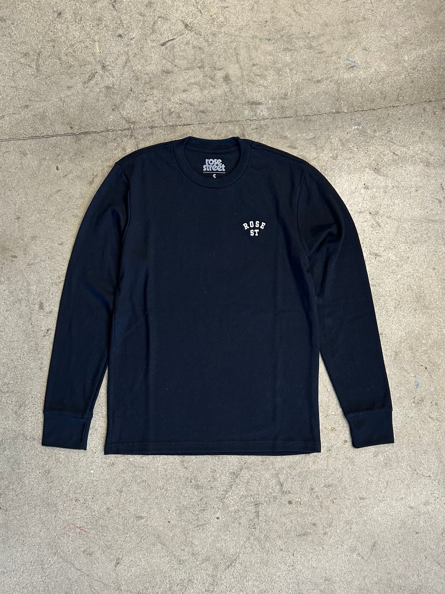 Rose Street Arc Logo Thermal Long Sleeve: Black