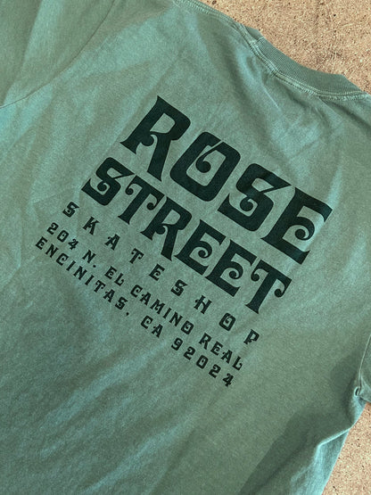 Rose Street Mug Logo Tee Light Green