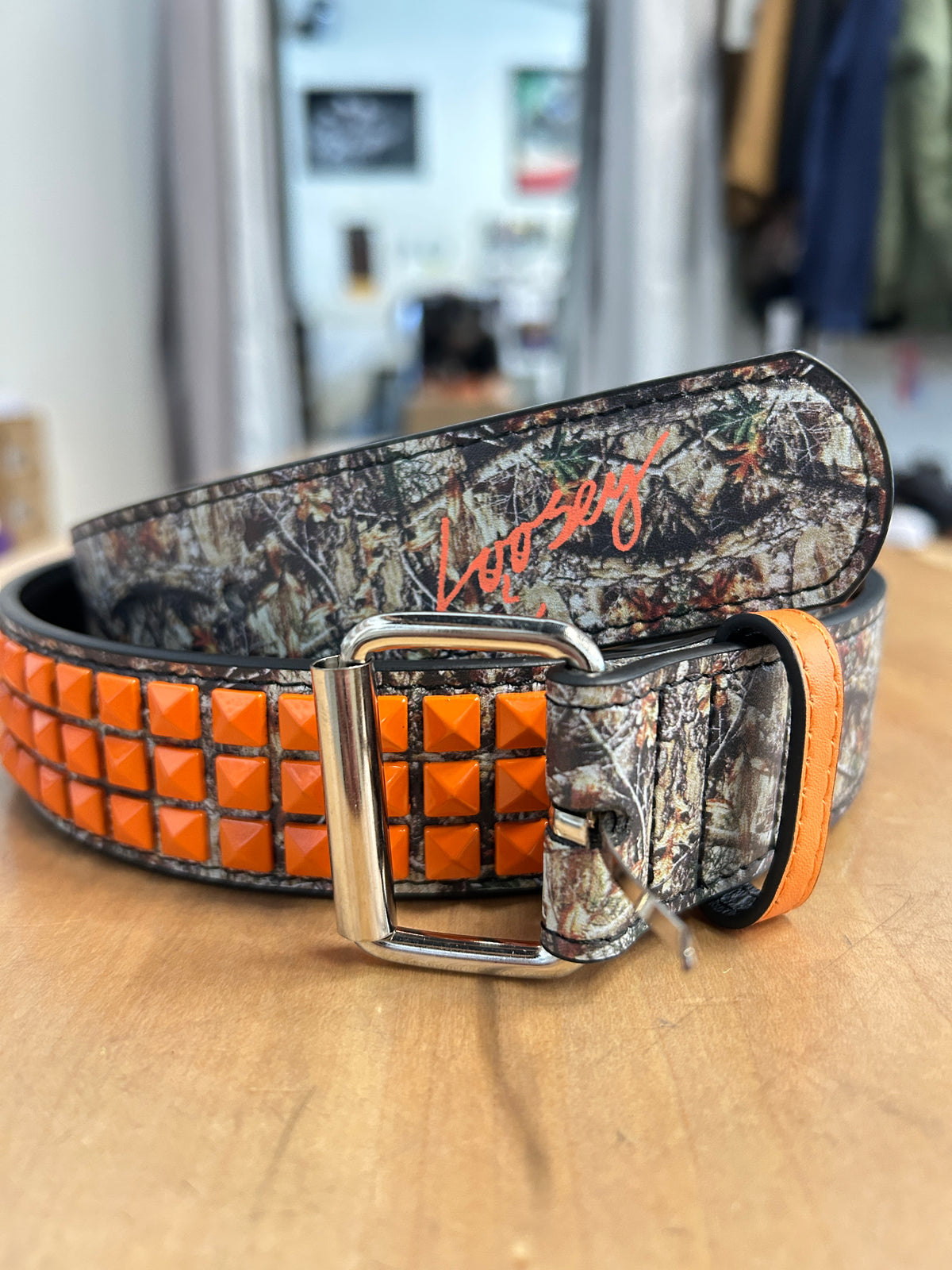 Loosey Camo Stud Belt Assorted Colors| Rose Street Skateshop display picture 1