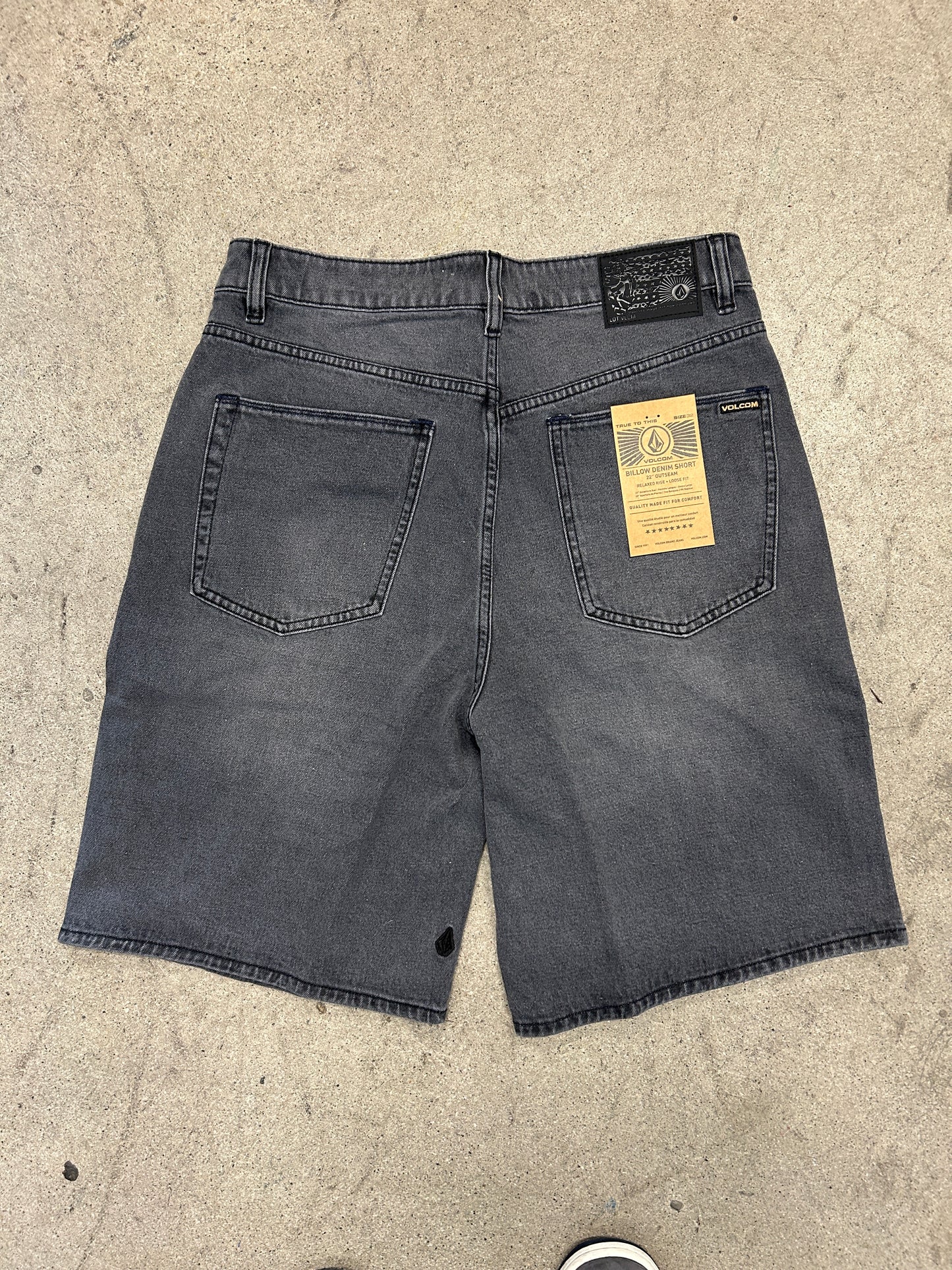 Volcom Billow Denim Shorts Concrete