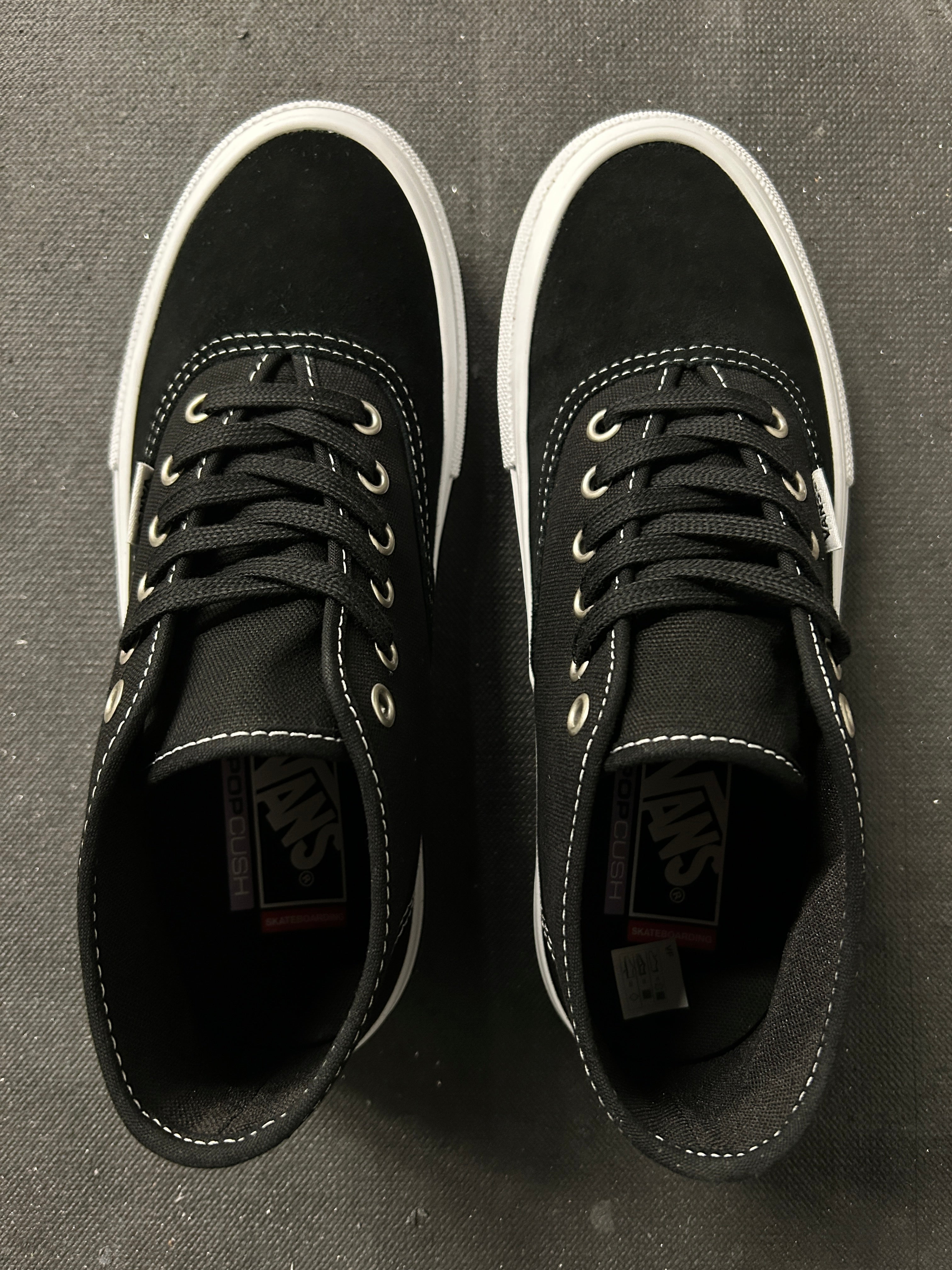 Vans Skate Authentic Mid Black White Rose Street Skateshop