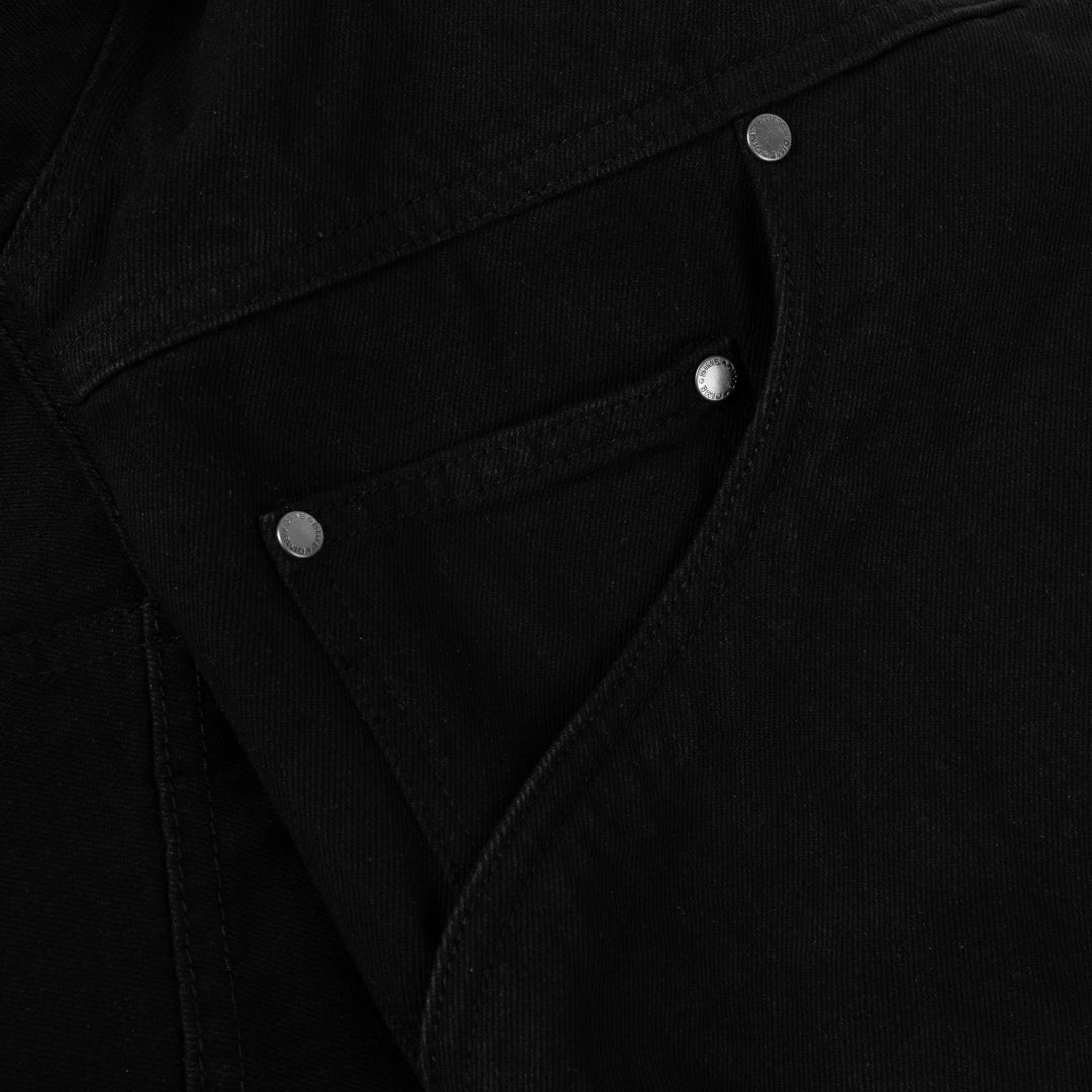 Dime Hooded Denim Jacket Black