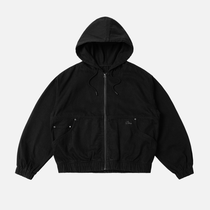 Dime Hooded Denim Jacket Black