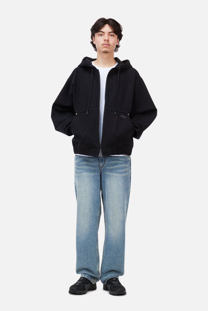 Dime Hooded Denim Jacket Black