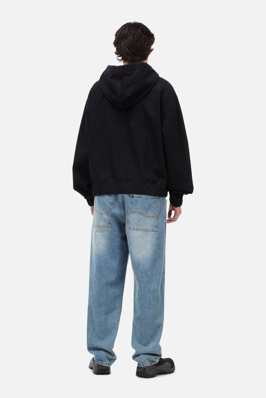 Dime Hooded Denim Jacket Black