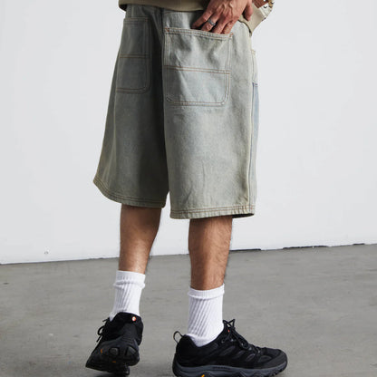 Huf Kinda Loose Double Knee Short Light Indigo