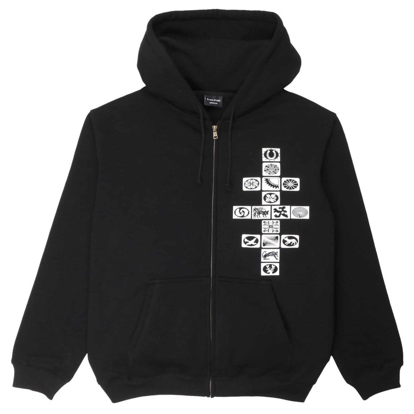 Pass-Port Kollaasi Zip Hoodie Black