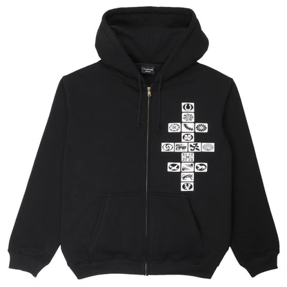 Pass-Port Kollaasi Zip Hoodie Black