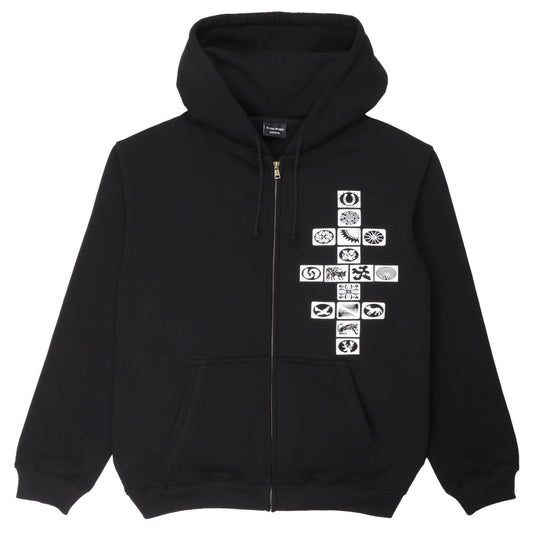 Pass-Port Kollaasi Zip Hoodie Black