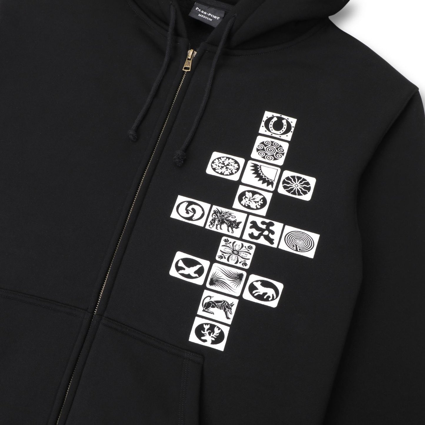 Pass-Port Kollaasi Zip Hoodie Black