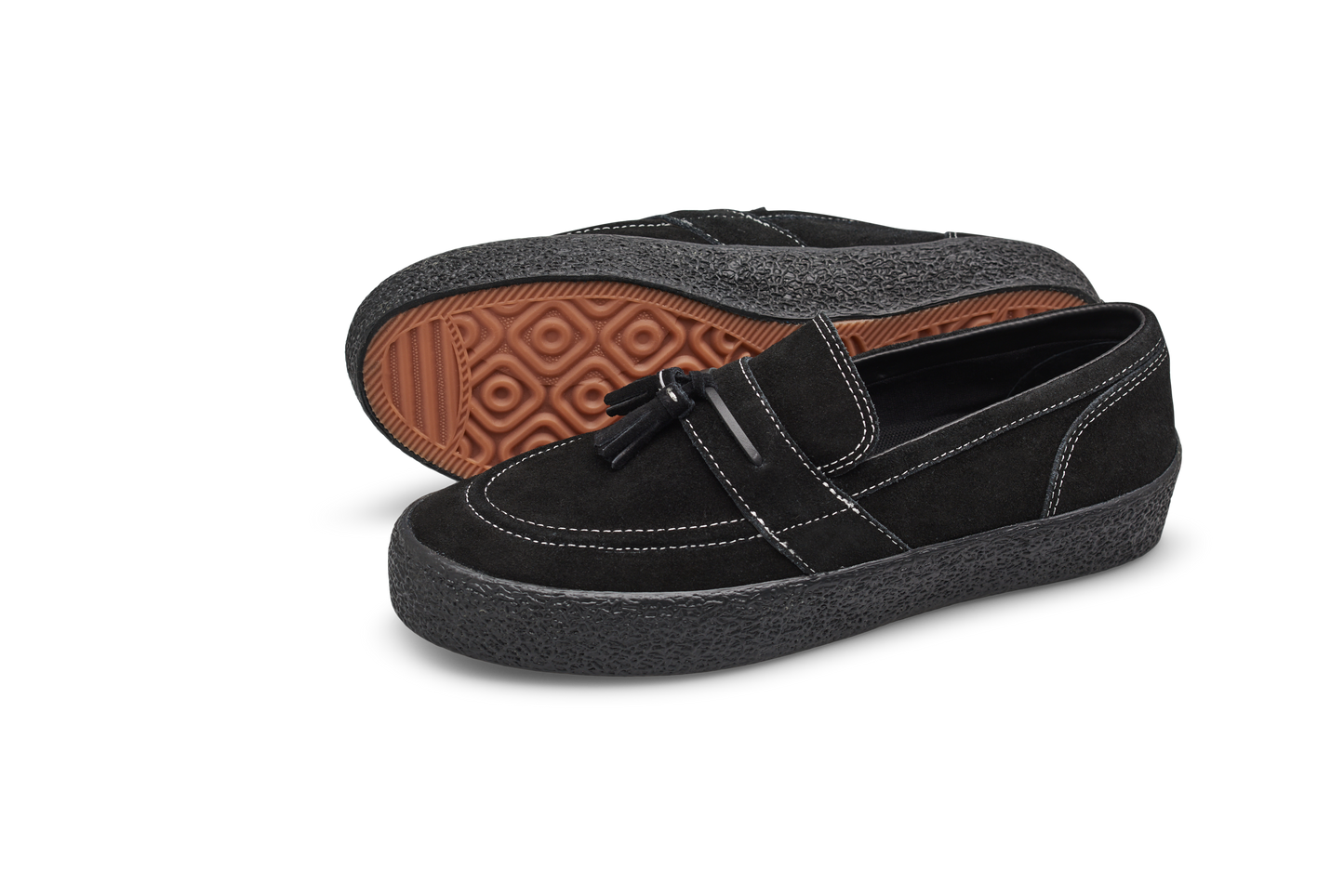 Last Resort VM005 Loafer: Black/Black/White Stitch