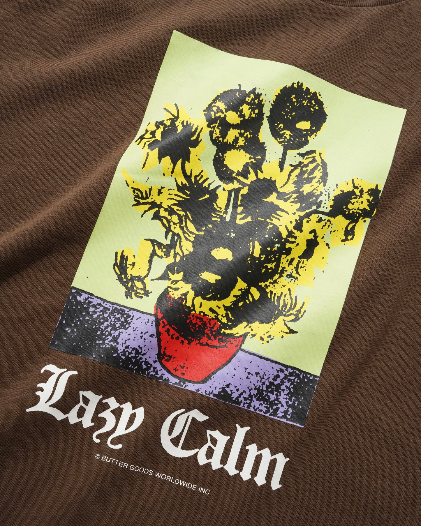 Butter Lazy Calm Tee Brown
