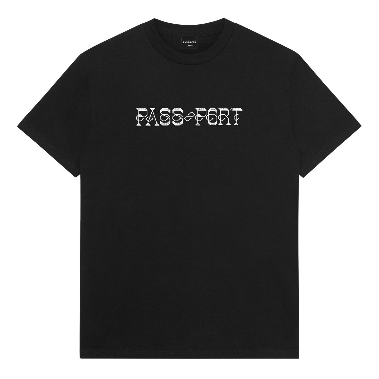 Pass-Port Needlework Tee Black