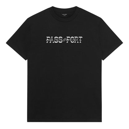 Pass-Port Needlework Tee Black